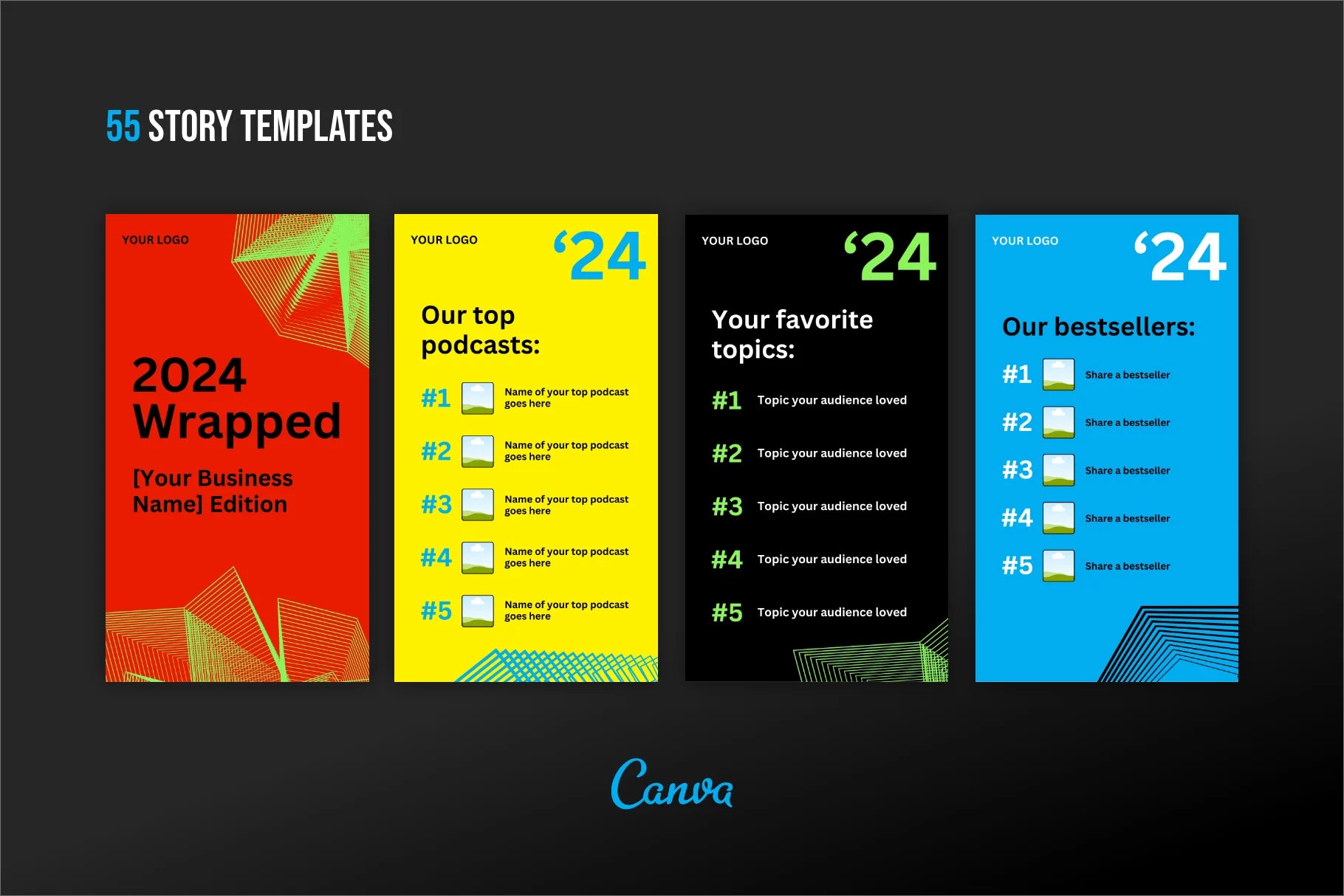 2024 Spotify Wrapped Templates (Canva)