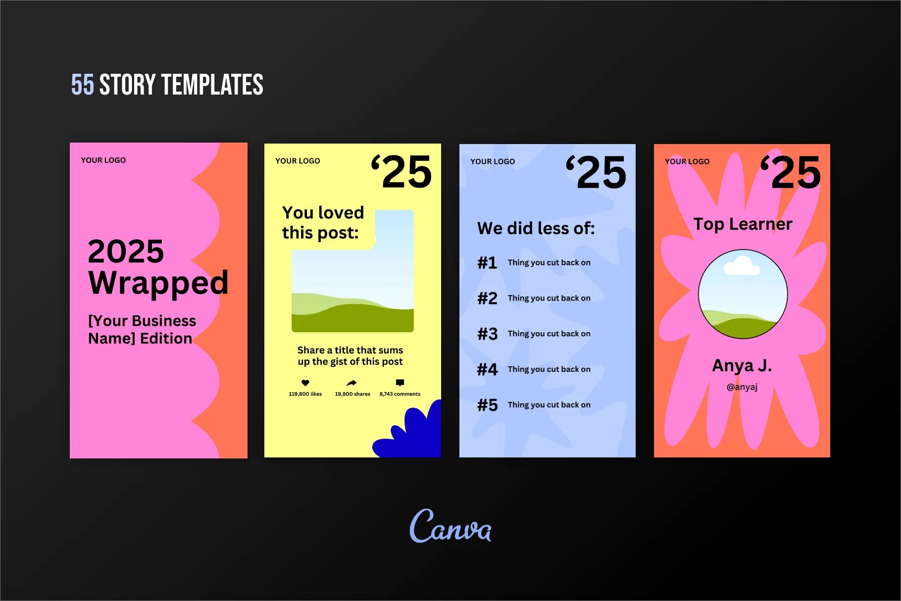 2025 Spotify Wrapped Templates (Canva)