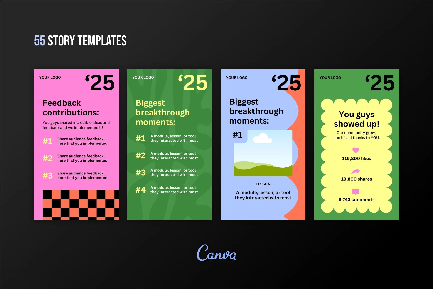 2025 Spotify Wrapped Templates (Canva)