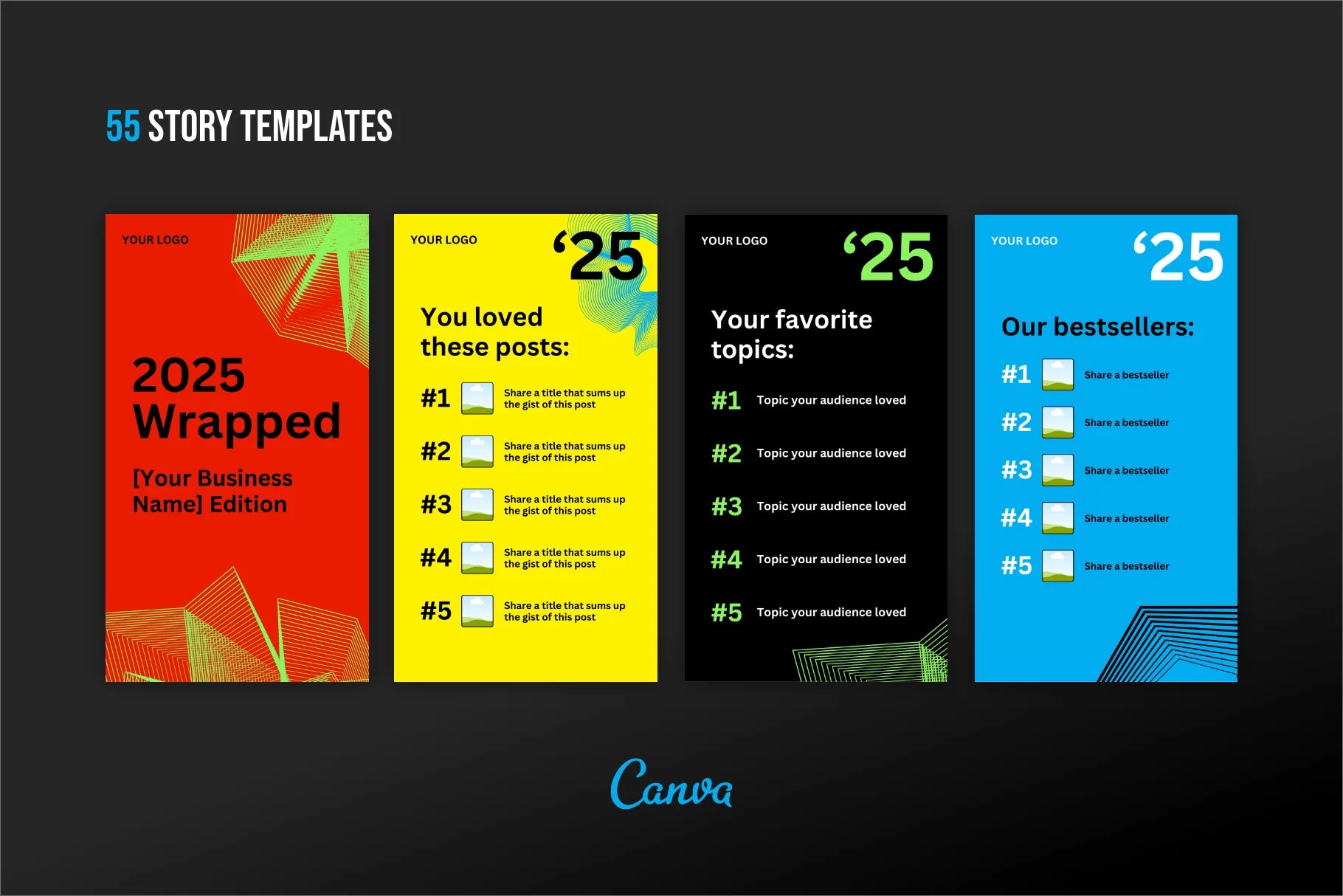 2025 Spotify Wrapped Templates (Canva)
