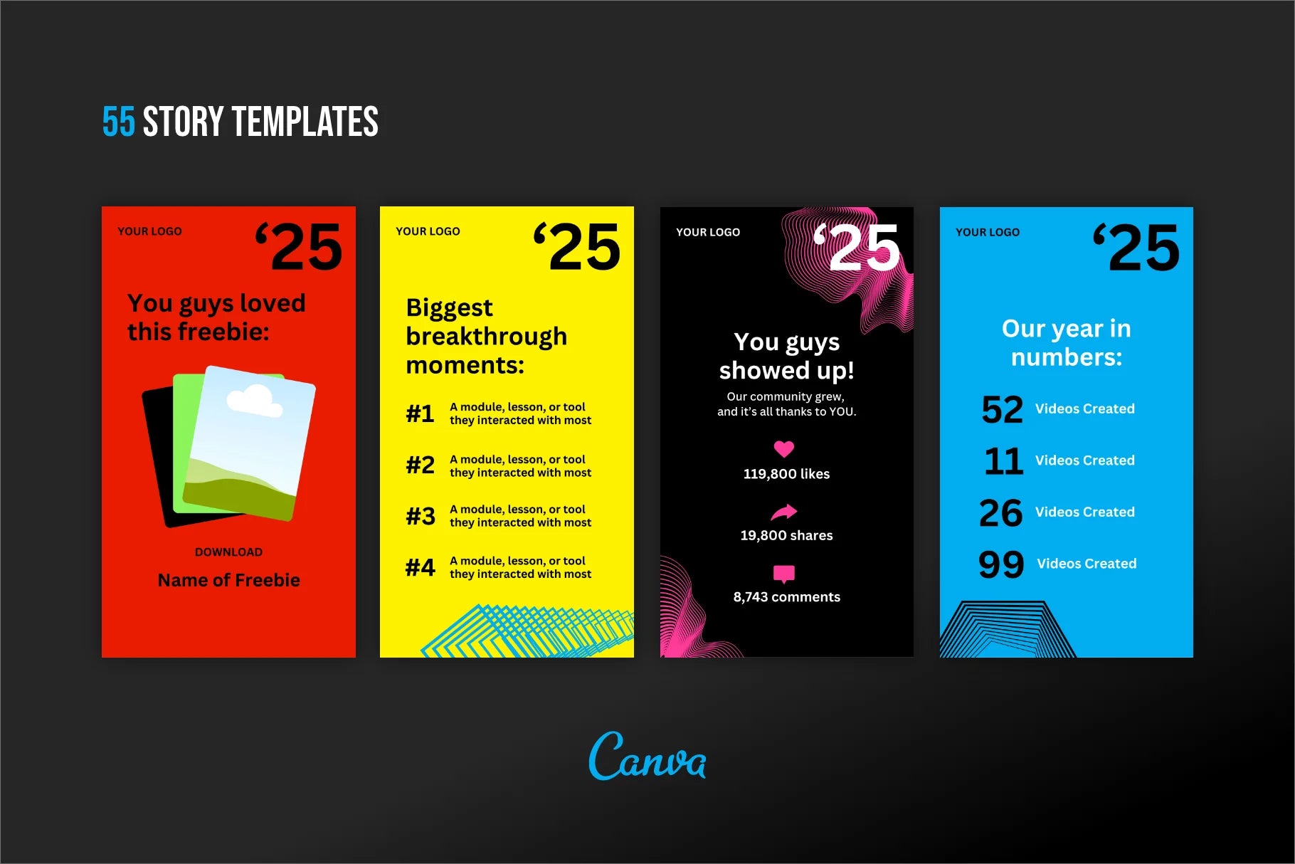 2025 Spotify Wrapped Templates (Canva)