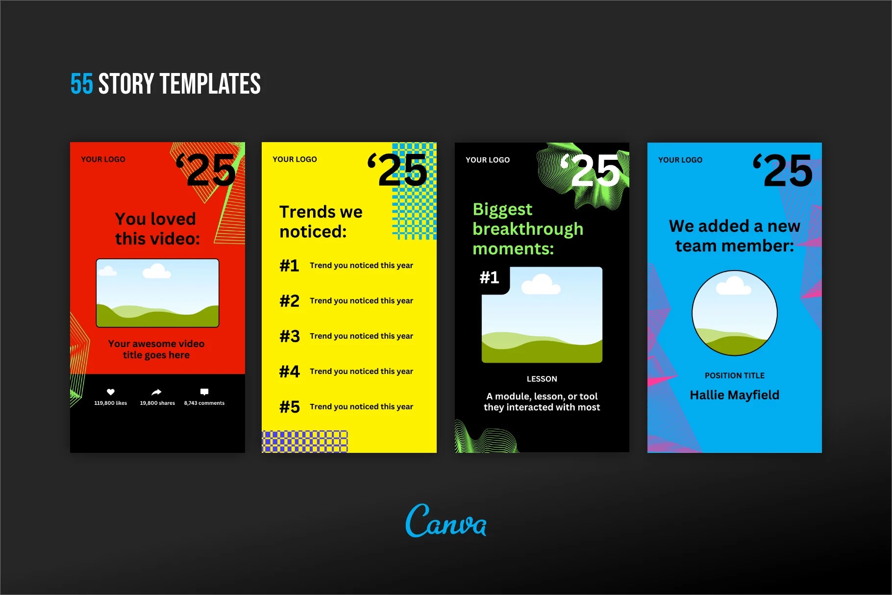 2025 Spotify Wrapped Templates (Canva)