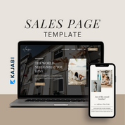 Kajabi sales page template for online course creators, online educators, coaches, consultants, digital product sellers, and more. This template is customizable for your brand. Get the matching opt-in page, waitlist, website, and course theme.