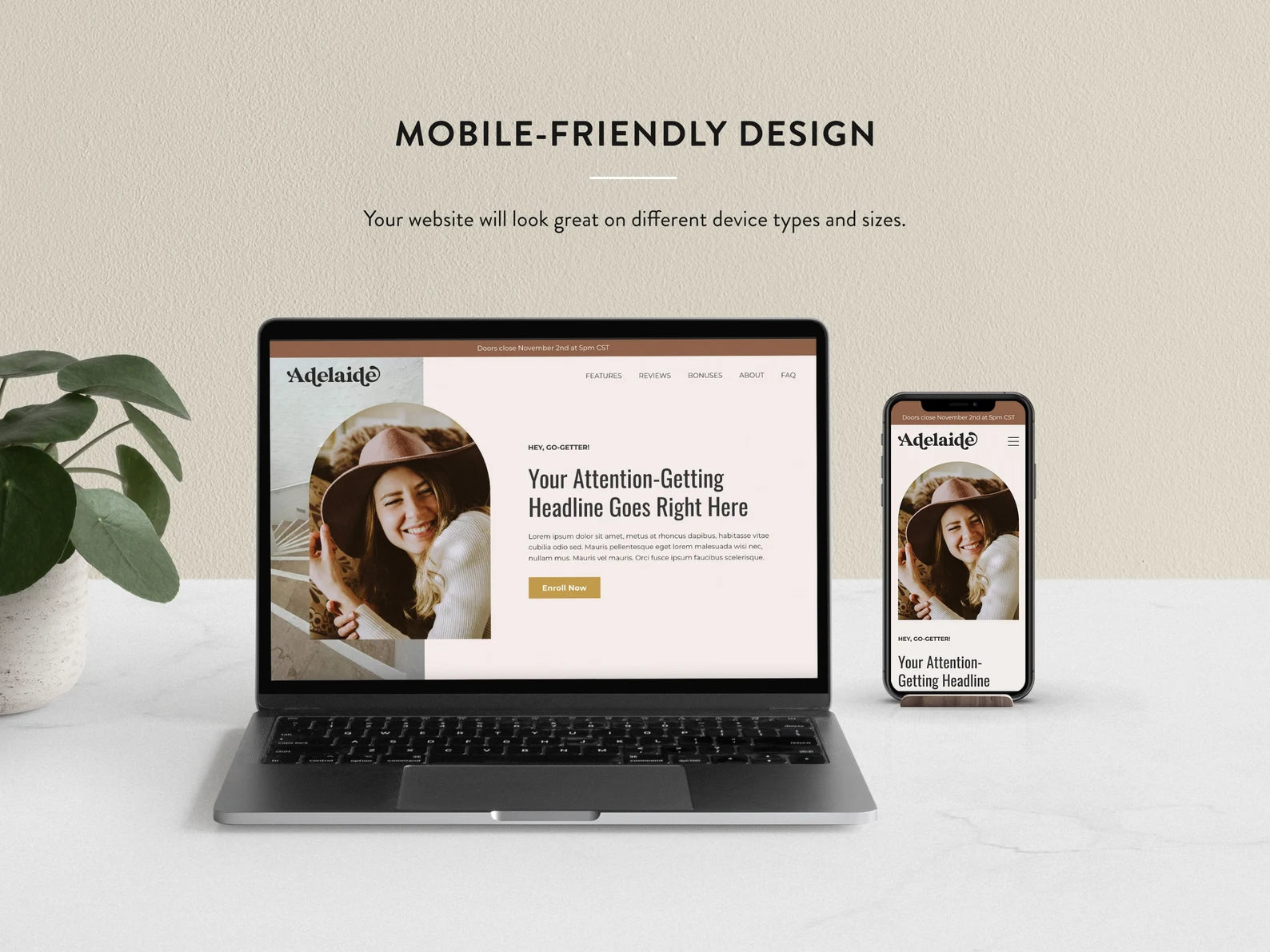 Adelaide - Kajabi Sales Page Template