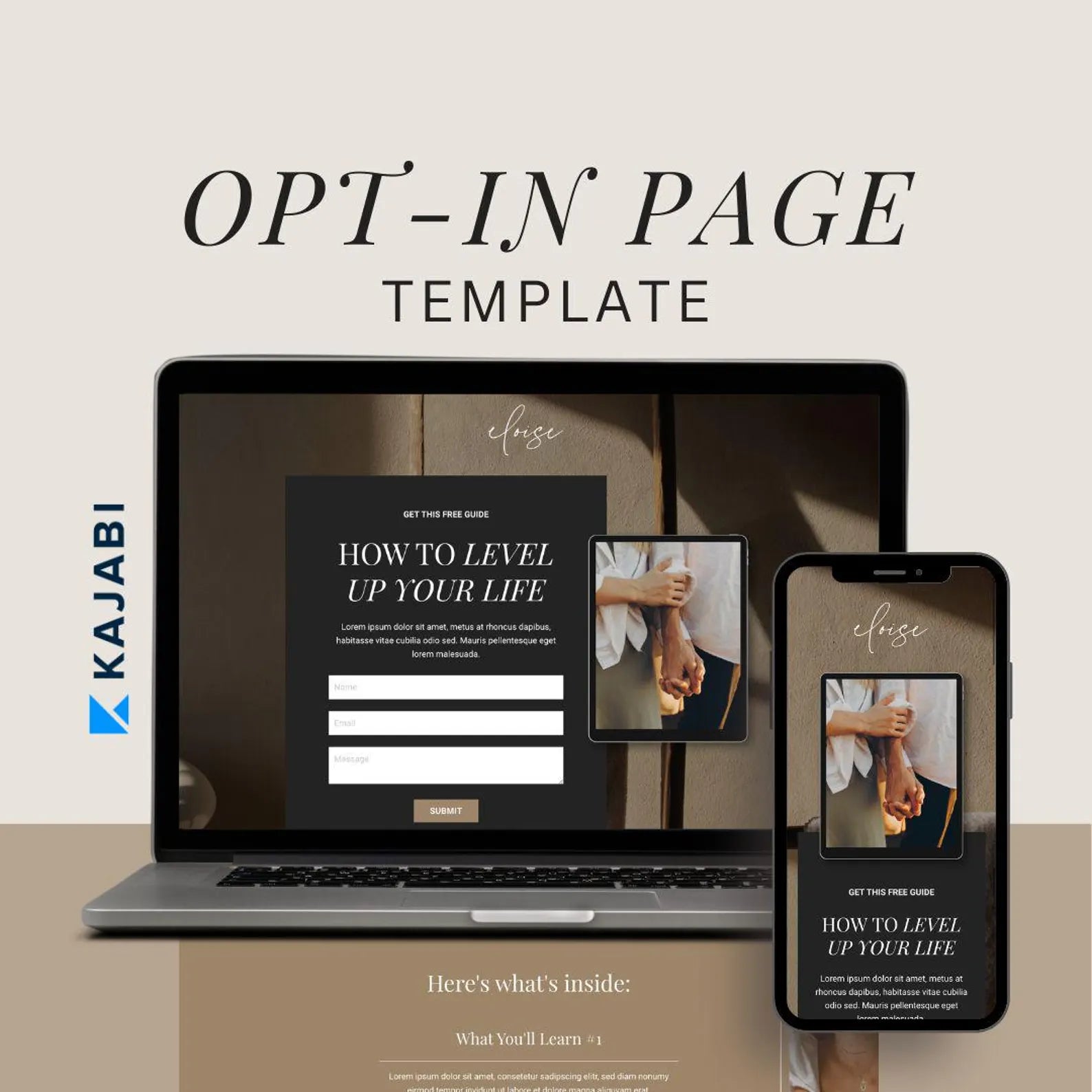 Eloise - Kajabi Opt-In Page Template