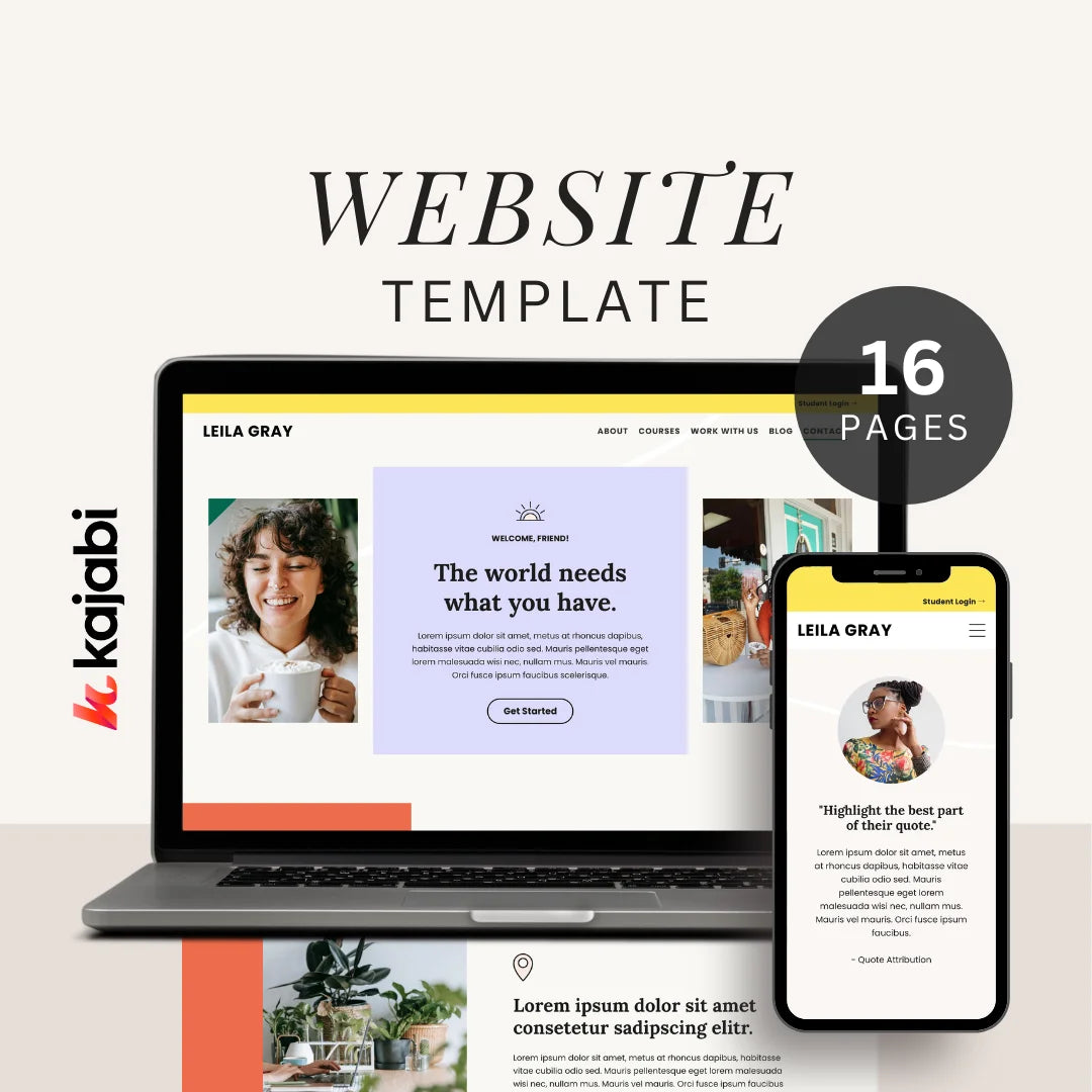 Leila Gray - Kajabi Website Template
